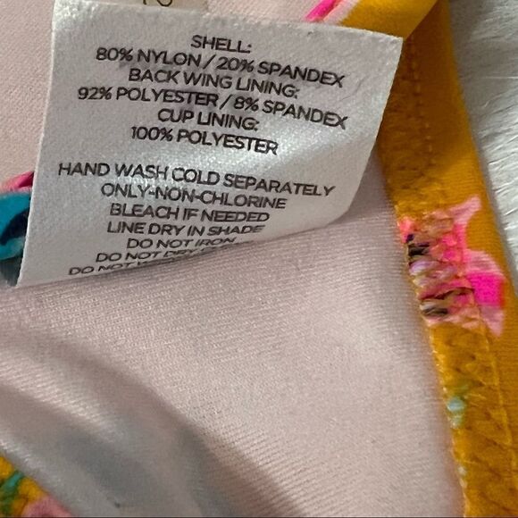 Shade & Shore/VS Pink and Yellow Tropical print bikini - 34C/S - Picture 14 of 15